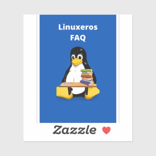 Sticker FAQ Linuxeros (Feuille)