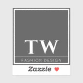 Sticker Fashion Design Grey (Feuille)