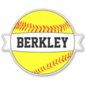 Sticker Fastpitball Softball Personnalisé Joueur/Nom d'équ (Devant)