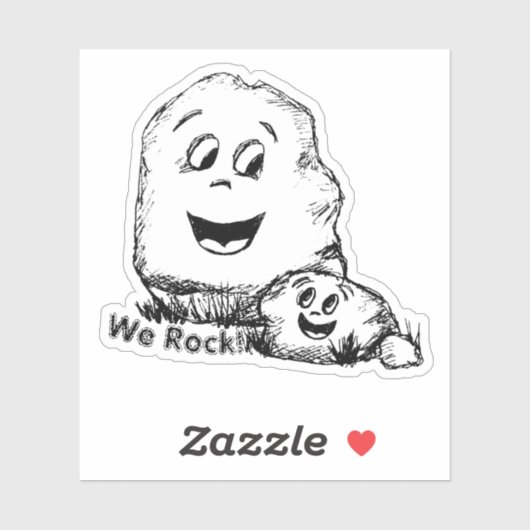 Sticker Father and Son Rocks Sketch (Feuille)
