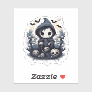 Sticker Faucheur Chibi encapuchonné Halloween - Fantaisie