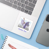 Sticker Faucheuse (Ordinateur portable avec iPhone)