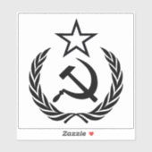 Sticker Faucille et marteau, URSS, CCCP, communisme (Feuille)