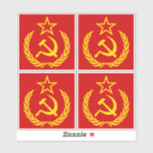 Sticker Faucille et marteau, URSS, CCCP, communisme (Feuille)
