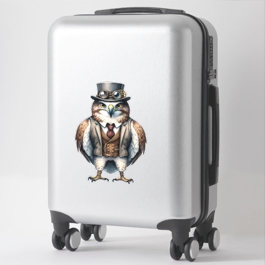 Sticker Faucon de Steampunk (Sur valise)