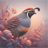 Sticker Faune Nature California Quail Bird (Recto)