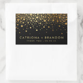 Sticker Faux Black and Gold Foil Confetti Favorise (Sac)
