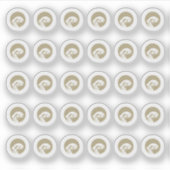 Sticker Faux Gold Fish Wedding Place Cards Meal Choice (Devant)