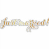 Sticker Faux-golden juste marié (Devant)