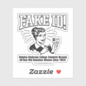 Sticker Faux ID : Underground College Hawaiian (Feuille)