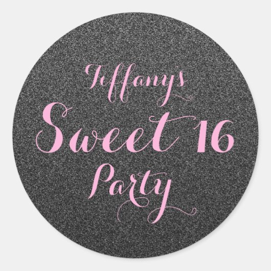 Sticker Faux Ombre 16 Parties scintillant rose noi (Devant)