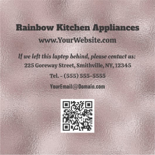 Sticker Faux rose foncé (Devant)