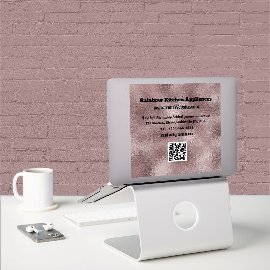 Sticker Faux rose foncé