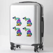 Sticker Faux Stainglass Michigan Belle (Sur valise)