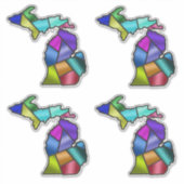 Sticker Faux Stainglass Michigan Belle (Devant)