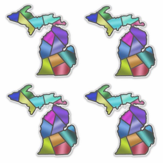 Sticker Faux Stainglass Michigan Belle (Devant)