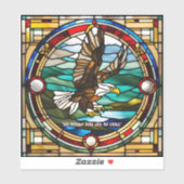 Sticker Faux Verre Teinté Aigle Royal  (Feuille)