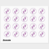 Sticker Faveur Baby shower Parties scintillant vio (Feuille)