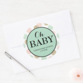 Sticker Faveur baby shower Party, Neutre Genre (Enveloppe)