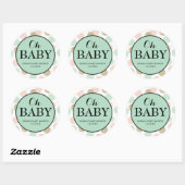 Sticker Faveur baby shower Party, Neutre Genre (Feuille)