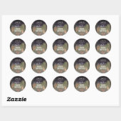 Sticker Faveur Baby shower rond Enchanted (Feuille)
