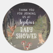 Sticker Faveur Baby shower rond Enchanted (Devant)