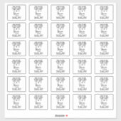 Sticker Faveur de mariage | Vous êtes le Balm Cute Custom  (Feuille)