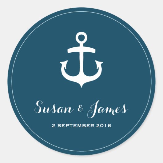 Sticker Faveur du Mariage de la Marine Nautique (Devant)