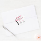 Sticker Faveur Fleur Cerise Rond (Enveloppe)