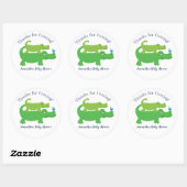 Sticker Faveur Personnalisé Preppy Alligator (Feuille)