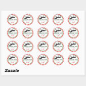 Sticker Faveur Pizza Party (Feuille)