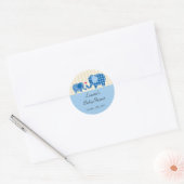 Sticker Faveur pour maman et bébé garçon éléphant (Enveloppe)