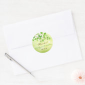 Sticker Favor de mariage 1,5" Rond Leafy Branches (Enveloppe)