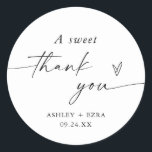 Sticker Favor de mariage | Sticker Favour Dessert<br><div class="desc">Ces Stickers de Faveur Mariage Minimaliste dispose de calligraphie moderne et est parfait pour créer un remerciement personnalisé étiquettes pour votre douche, mariage ou événement spécial! Modifiez facilement la plupart des mots pour correspondre à votre style et à votre événement! Les couleurs du texte et des arrière - plans sont...</div>