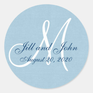 Sticker Favor Monogramme Linen