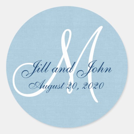 Sticker Favor Monogramme Linen (Devant)