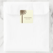 Sticker Favor Palm Beach Wedding - Brown (Sac)