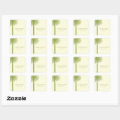 Sticker Favor Palm Beach Wedding - Vert (Feuille)