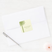 Sticker Favor Palm Beach Wedding - Vert (Enveloppe)