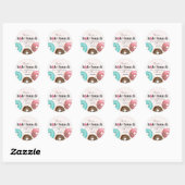 Sticker Favor Sprinted Donut (Feuille)
