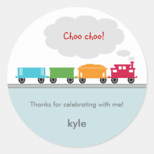 Sticker Favor Train Choo Choo ou Sceau Enveloppe