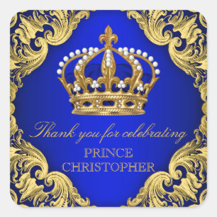 Sticker Favor voor Prince Baby Shower