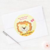 Sticker Favori Lion Printemps (Jaune) Rond (Enveloppe)