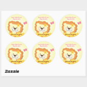 Sticker Favori Lion Printemps (Jaune) Rond (Feuille)