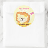 Sticker Favori Lion Printemps (Jaune) Rond (Sac)