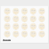 Sticker favori pour mariage à balayage d'or| Coule (Feuille)