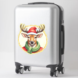 Sticker Favoris de Noël animal amusant - Cerf 2