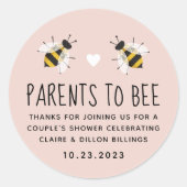 Sticker Favoris pour les parents roses d'abeille (Devant)