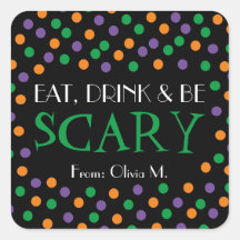 Sticker Favour Halloween ou Treat