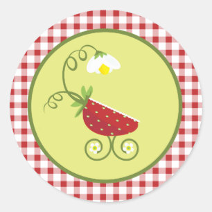 Sticker Favour pour le transport de bébé fraise